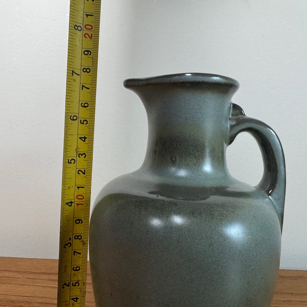 Vintage Frankoma Pottery Ceramic Jug Pitcher Prairie Green MCM 7.5" Tall - Picture 2 of 8